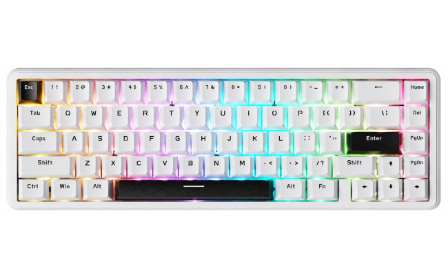 ATTACK SHARK X65 HE 65% Wired Magnetic Gaming Keyboard White ATTACK SHARK X65 HE 65% Wired Magnetic Gaming Keyboard White